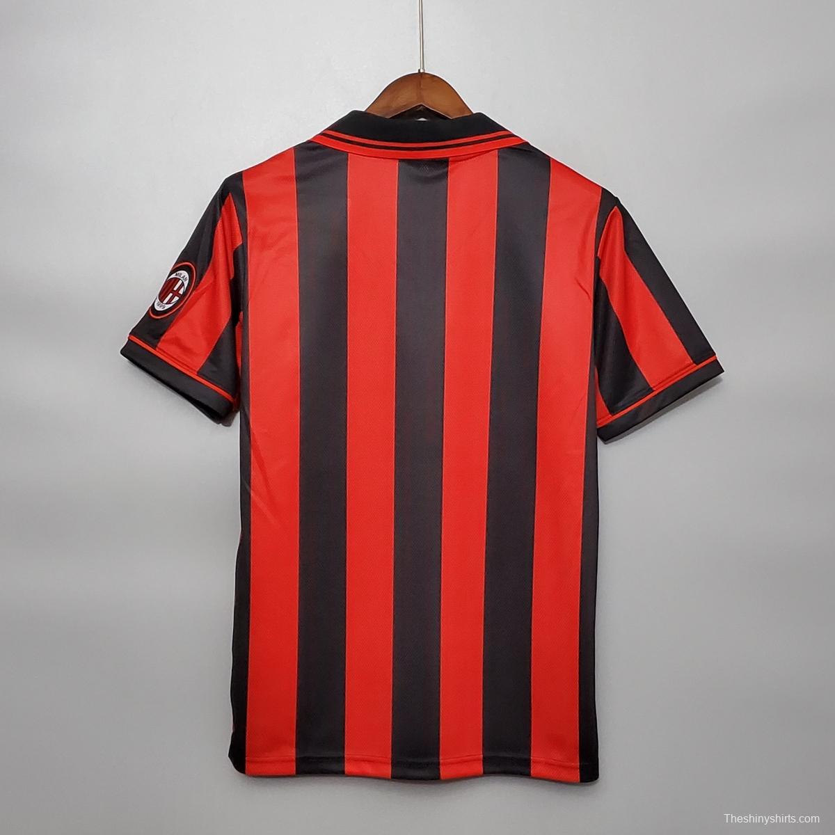 Retro 96/97 AC Milan home Soccer Jersey