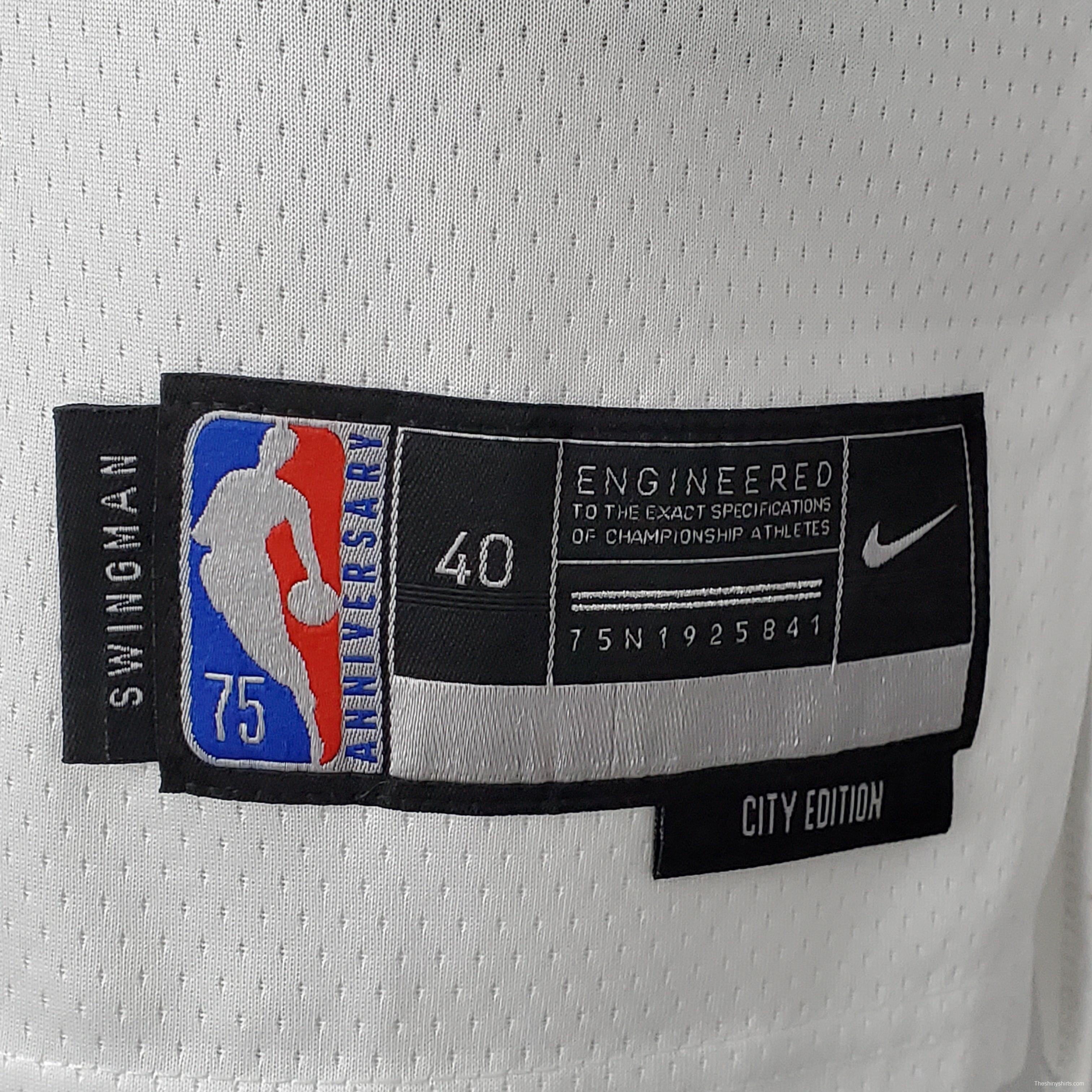 75th Anniversary 2202 Season Oklahoma City Thunder WESTBROOK#0 City Edition White NBA Jersey