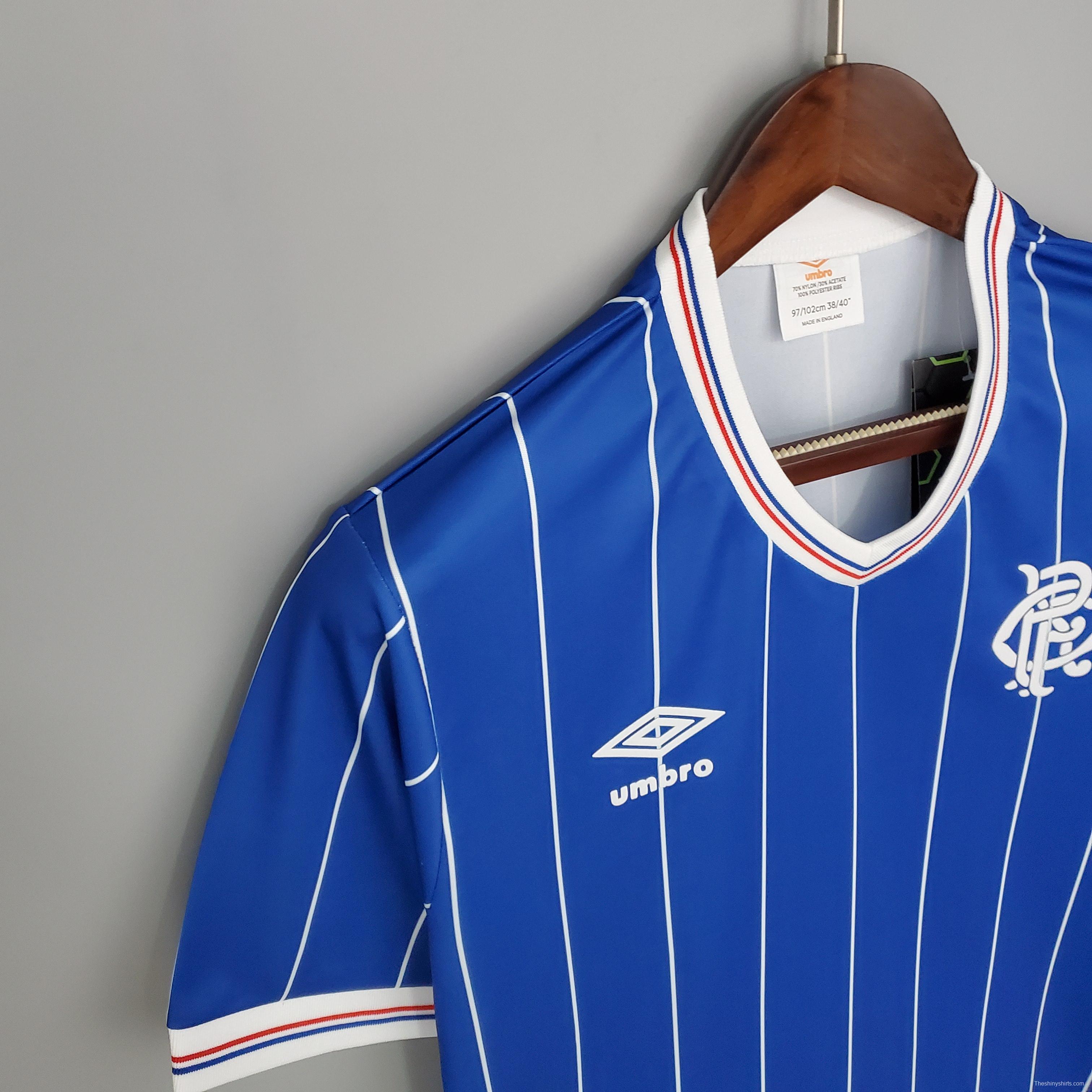 Retro Rangers 82/83 home Soccer Jersey