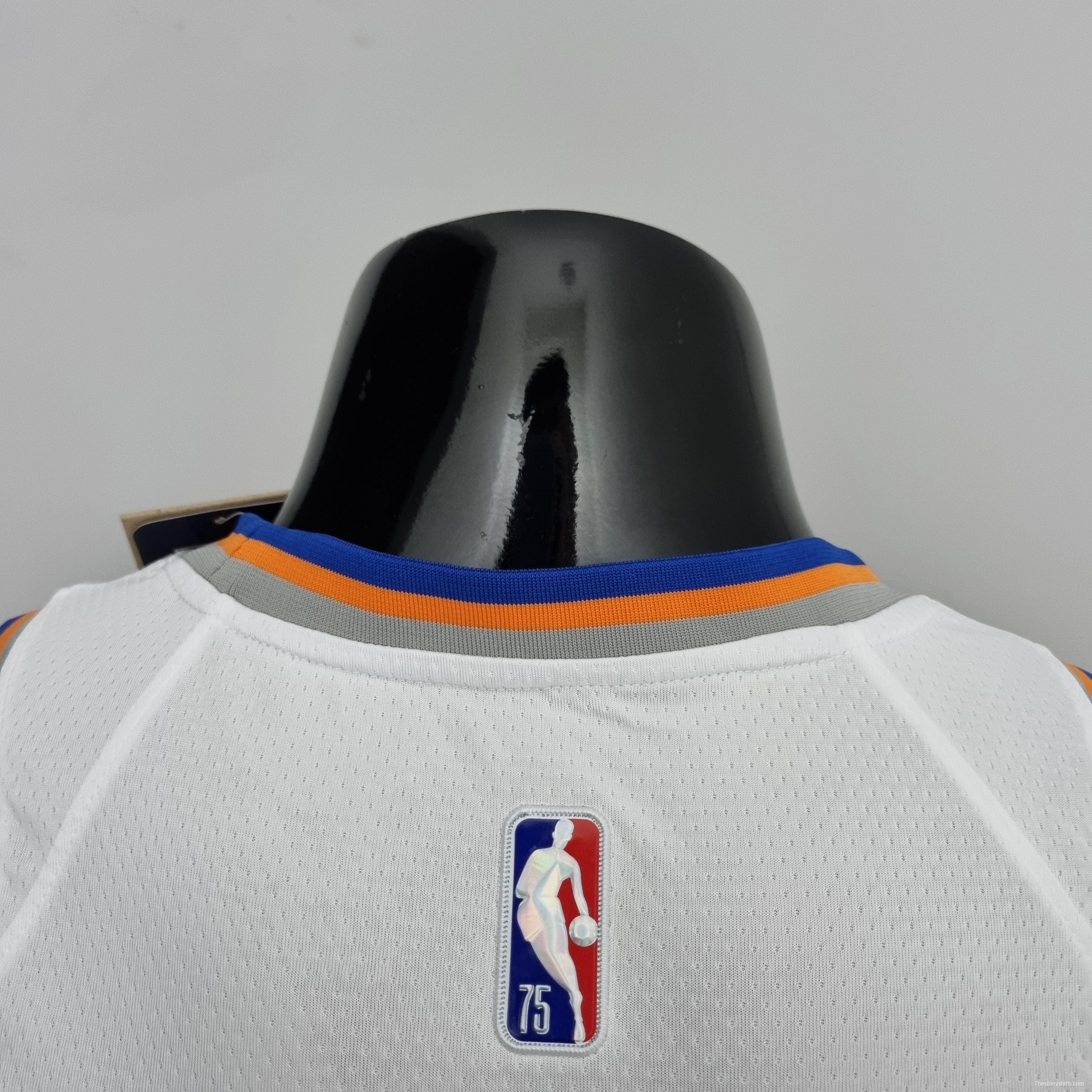 75th Anniversary Lin #17 New York Knicks White NBA Jersey