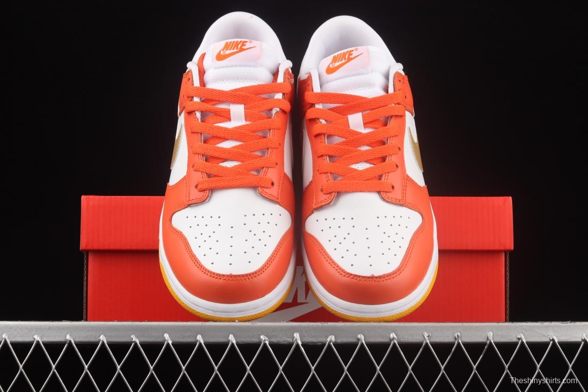 NIKE DUNK Low Golden Orange Platinum Orange SB rebound Fashion Leisure Board shoes DQ4690-800