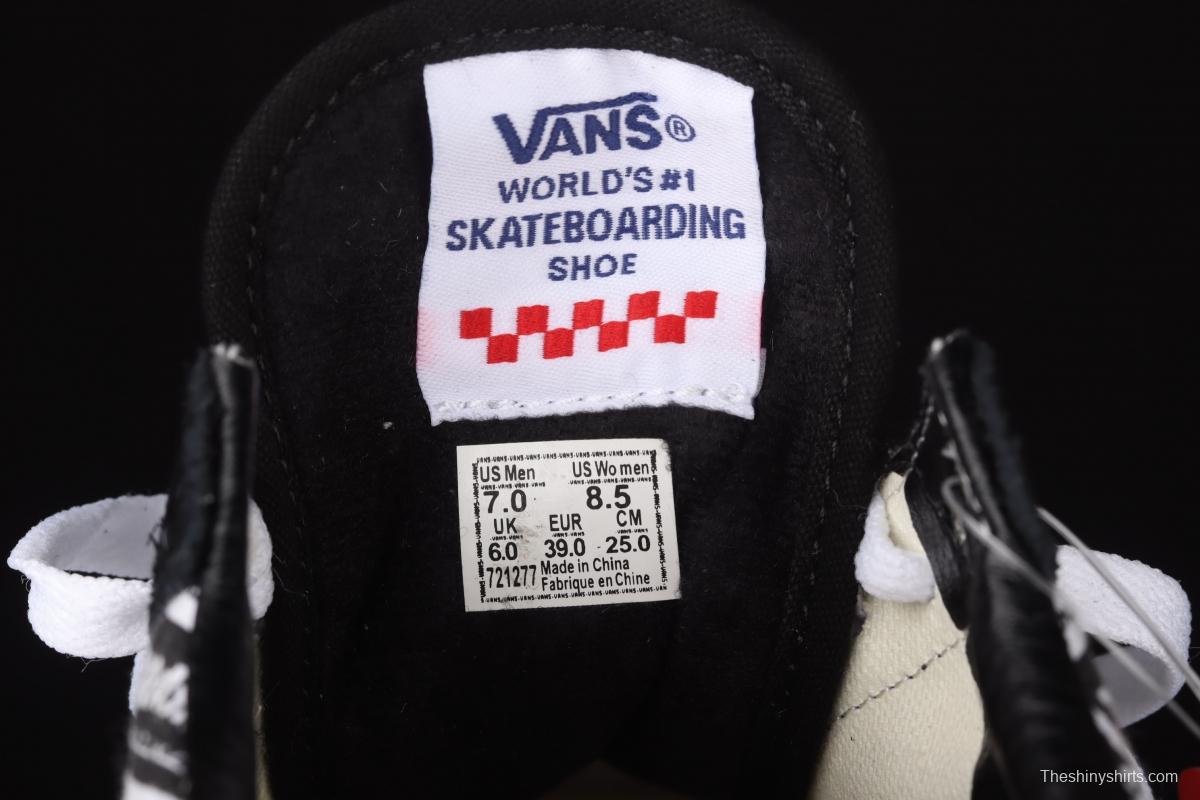 Vans Skate Old Skool Customs x Thrasher co-branded black-and-white brand logo full of low-top casual shoes VN0A5HYKBDI