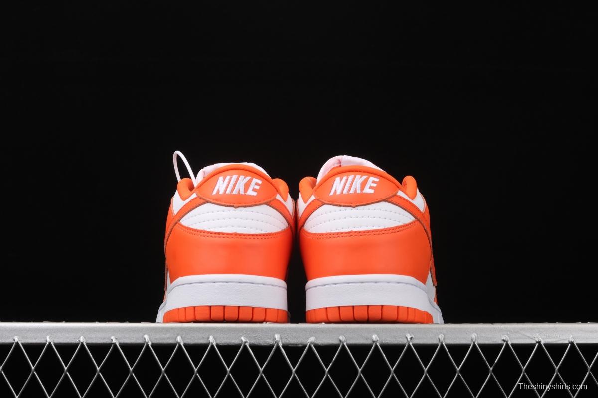 NIKE SB DUNK Low Pro Syracuse white orange board shoes CU1726-101