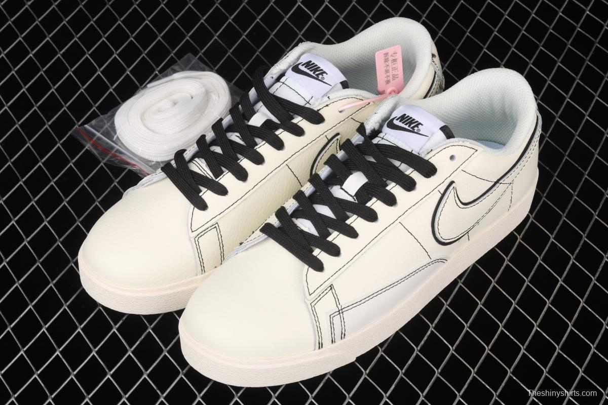 NIKE Blazer Low Prm Trail Blazers low-top skateboard shoes 454471-107