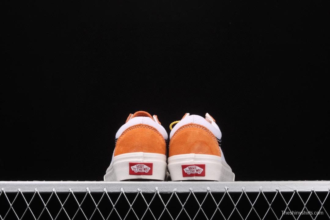 Vans Style 36 caramel orange and white small head splicing low-help couple casual board shoes VN0A3DZ3WZ5