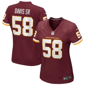 Women's Thomas Davis Sr. Burgundy Player Limited Team Jersey