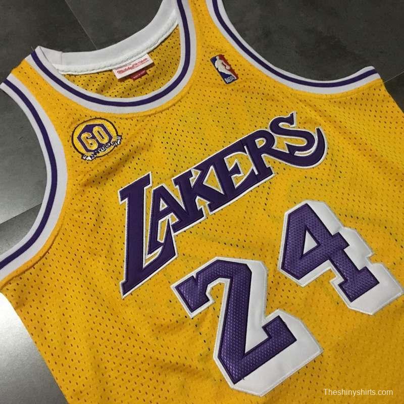 Men's Kobe Bryant Yellow Retro Classic Team Jersey