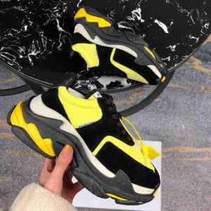 Men Balenciaga Triple-S 2 Yellow Black Sneaker