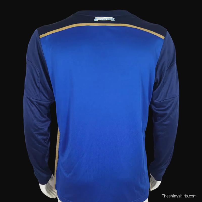 Retro 2014 Argentina Home Long Sleeve Soccer Jersey