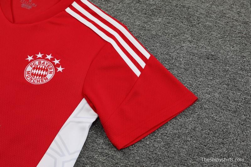 23-24 Bayern Munich Red White Short Sleeve+Shorts