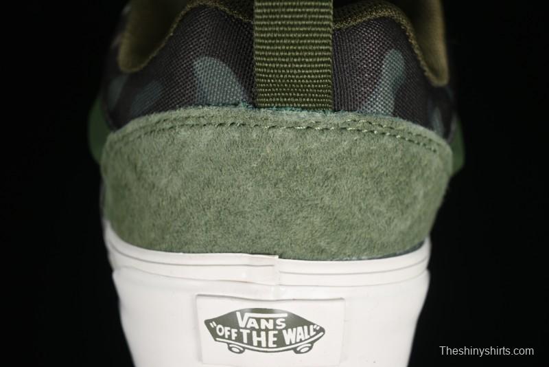 Vans Classics Knu Skool Camo Army Green Chunky Tongue Platform Sneakers - VN0007QC0WD