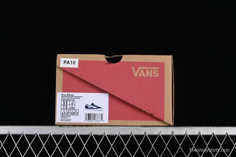 Vans Classics Knu Skool Patchwork Letter Lace-Up Chunky Tongue Platform Sneakers - VN0009QCBLK