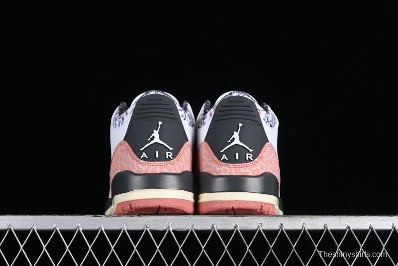 Air Jordan 3 GS "Red Stardust" AJ3 White Pink Floral