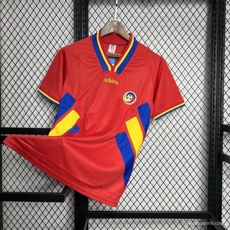 Retro 1994 Romania Away Red Jersey