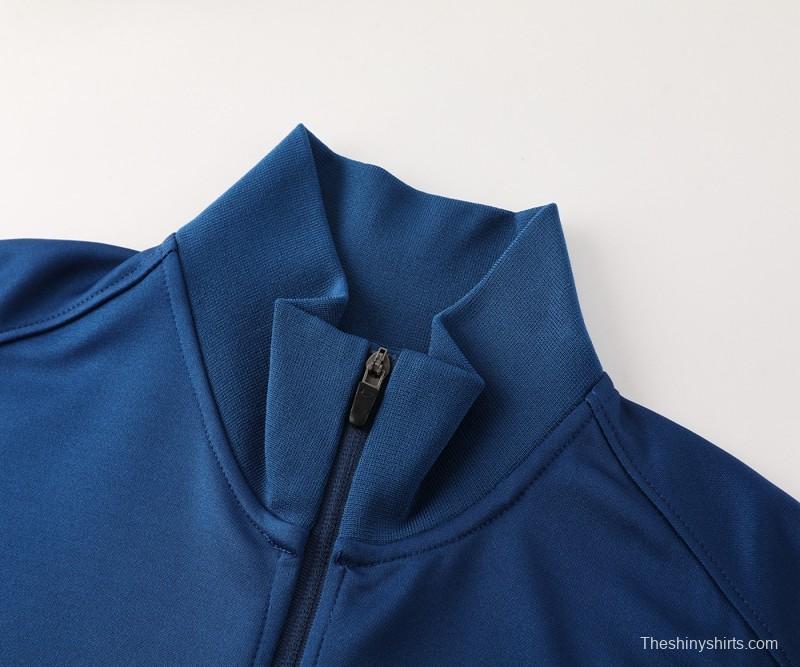 2024 Portugal Navy Full Zipper Jacket +Long Pants