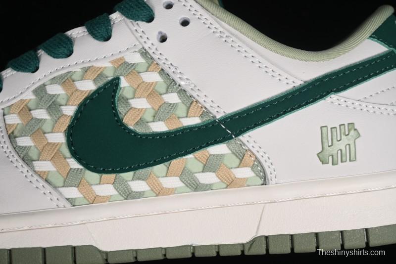 Nike SB Dunk Low UN Collaboration - White Green Swoosh Anniversary Custom Low-Top Casual Skate Shoes - DQ1098-359