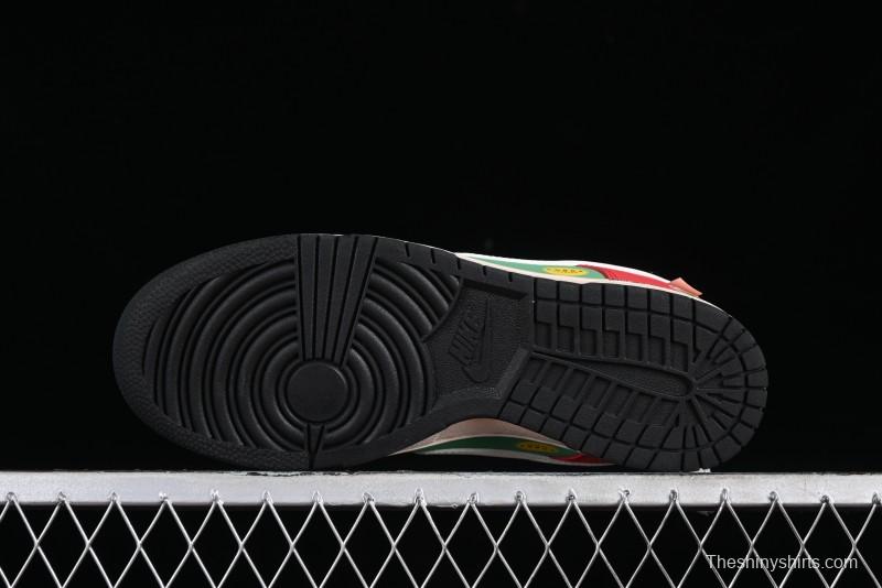 Nike SB Dunk Low Casual Skateboarding Shoes Racing Red/Green - MU0232-361