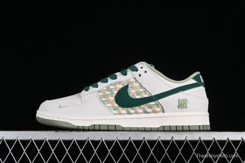 Nike SB Dunk Low UN Collaboration - White Green Swoosh Anniversary Custom Low-Top Casual Skate Shoes - DQ1098-359