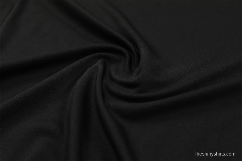 2024 Germany Black Half Zipper Jacket+Long Pants