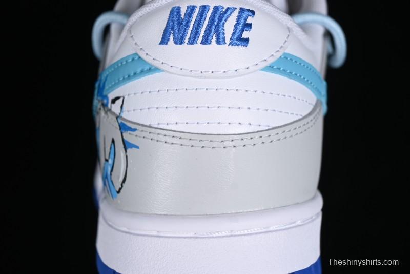 Nike Dunk Low Graffiti Deconstructed Style Casual Diary Gradient Splatter Letter SB Strap Low-Top Skate Shoes - DV0831-104