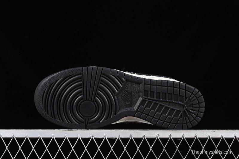 Nike SB Dunk Low LV Collaboration - Beige Black Denim Anniversary High-End Custom Low-Top Casual Skate Shoes - JH8310-946