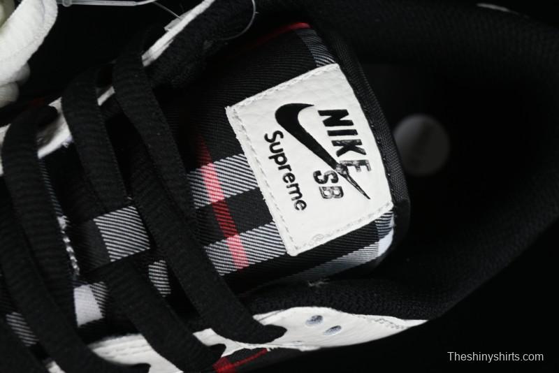 Nike SB Dunk Low Supreme Plaid Colorway Low-Top Casual Skateboarding Shoes - SP1098-071