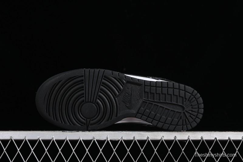 Nike SB Dunk Low Gucci Collaboration - Double G Embroidery Black Swoosh Anniversary Custom Low-Top Casual Skate Shoes - SF1588-136