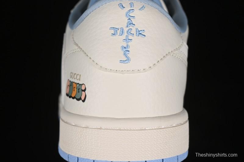 Nike Travis Scott x Fragment Design x Air Jordan 1 Low OG SP AJ1 Low Top Casual Sneakers - DM6688-608