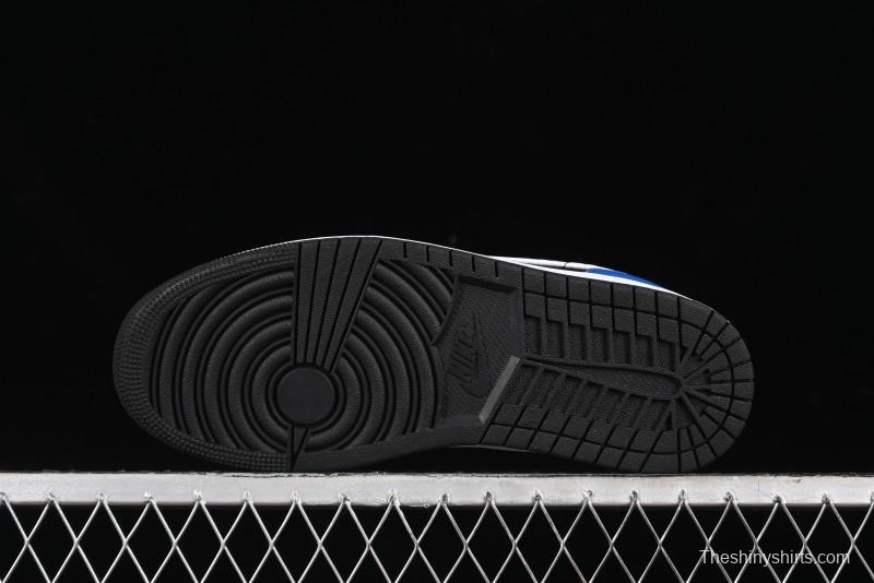 Nike Air Jordan 1 Low Retro Basketball Shoes in Black/Blue - 553558-042
