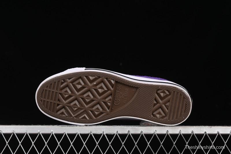 Converse One Star Retro Low-Top Skate Shoes in Purple Suede - 171586C