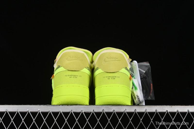 Nike Off White x Air Force 1 Low OW Transparent Yellow Sneakers - AO4606-700