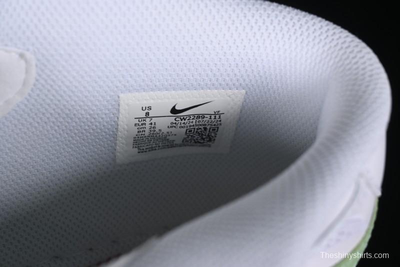 Nike Air Force 1 '07 Mid Hand-Painted White Green with Swoosh Shadow and Strap - CW2289-111