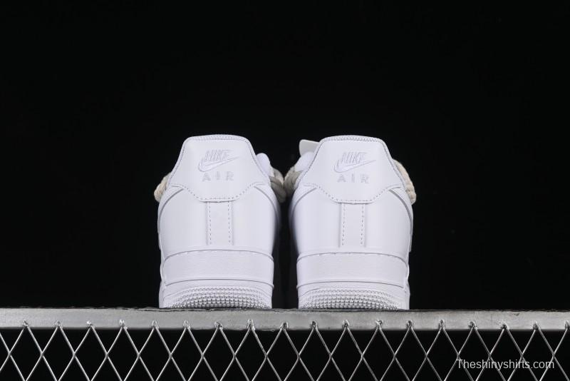 Nike Air Force 1 '07 Low White Deconstructed Casual Sneakers - CW2288-046