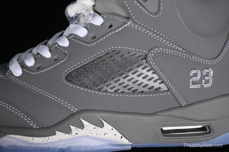 Nike Air Jordan 5 Retro Basketball Shoes with Grey Wolf Colorway - 136027-005