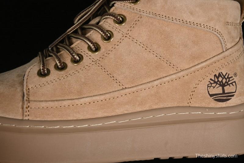 Timberland Outdoor Mid-Top Casual Martin Boots with Premium Suede Leather - TB10072SAND