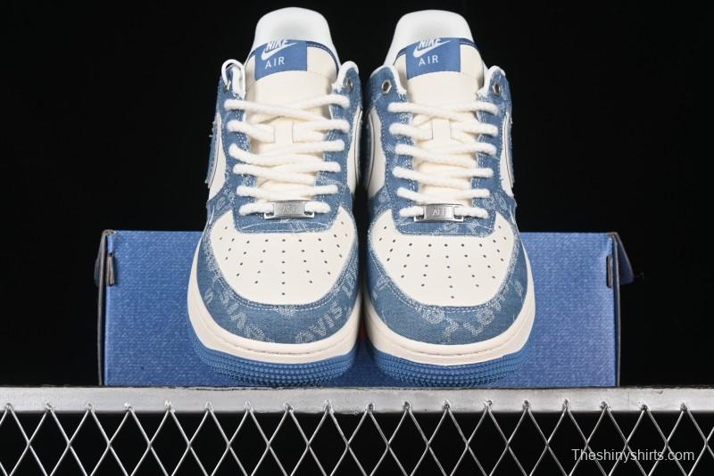 Nike Air Force 1 '07 Low Levi's Denim Collaboration - Light Blue Denim Low-Top Casual Sneakers - SJ6698-003