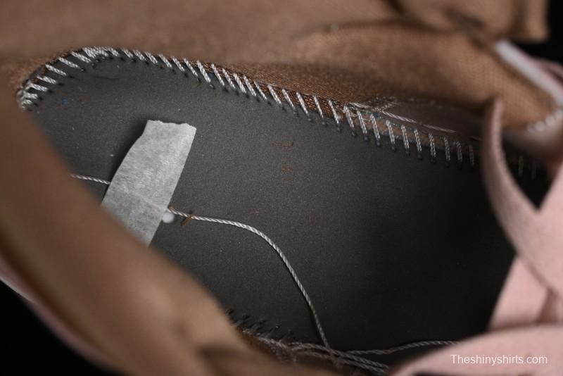 Nike Air Jordan 1 Mid AJ1 Basketball Shoes in Khaki Pink - BQ6472-620