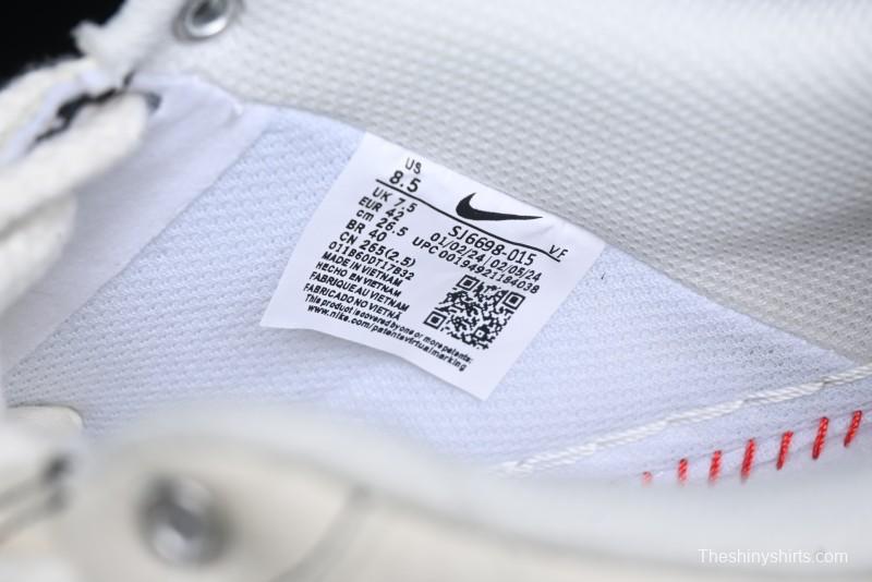 Nike Air Force 1 '07 Low Stussy Collaboration - White Black Swoosh Red Tab Low-Top Casual Sneakers - SJ6698-015