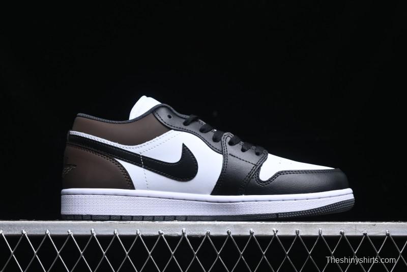 Nike Air Jordan 1 Low AJ1 Retro Casual Sneakers in Black/Brown - 553558-152