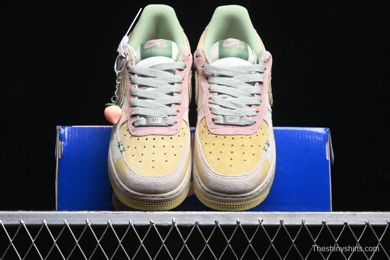 Nike Air Force 1 '07 Low Peach Trees Christmas Eve Limited Custom Casual Sneakers - CD1212-777