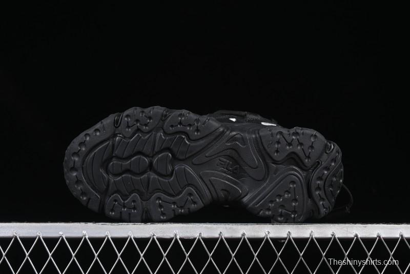 Fila Fusion Retro Mars Running Shoes with Lace-Up Design and Cushioned Sole - F12W422103FBK