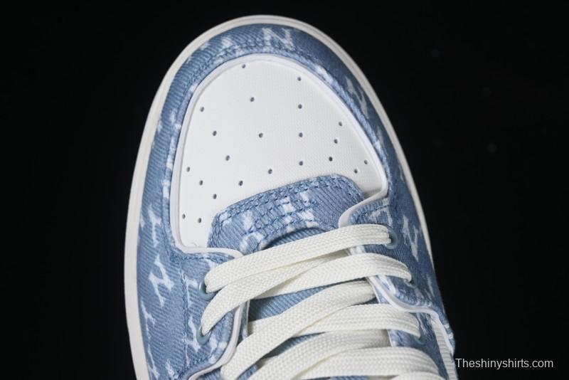 New York Yankees Chunky Liner Mid Denim Monogram Sandals with Thick Sole - 3ASXS015N50BLS