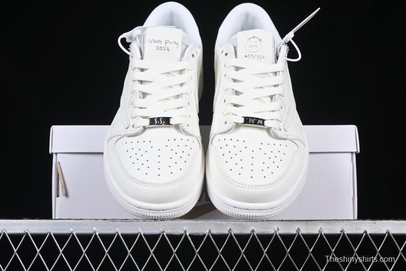 Nike Travis Scott x Air Jordan Low OG SP AJ1 Retro Sneakers in Pure White - TD1228-111