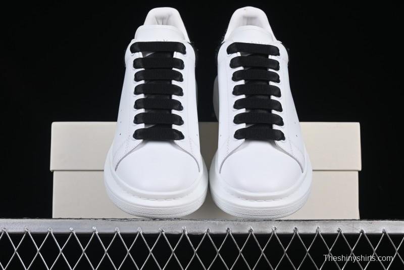Alexander McQueen Oversized Sneakers with Black Suede Heel Detail - D.E5