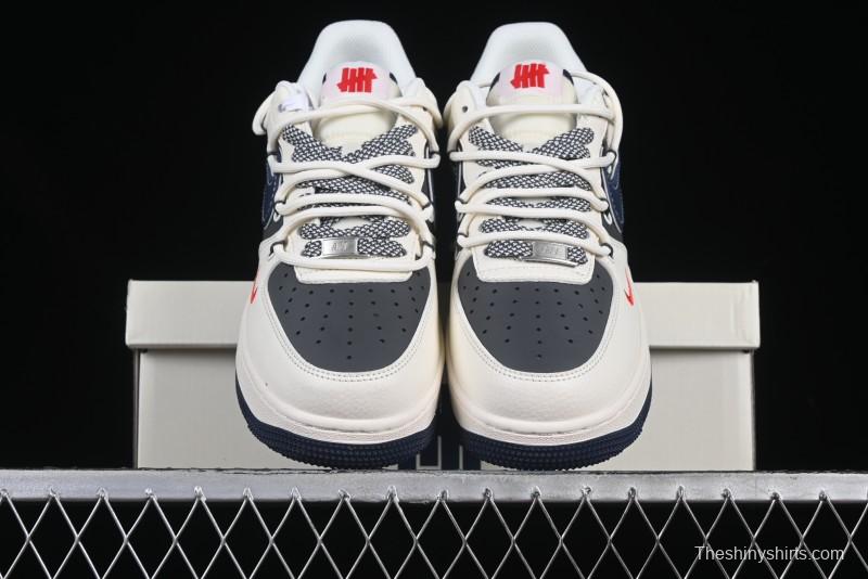 Nike Air Force 1 '07 Low UN Collaboration White Blue Lace-Up Casual Sneakers - SJ1198-103