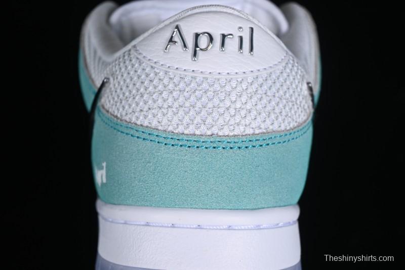 Nike April Skateboards SB Dunk Low Collaboration Frozen Rose SB Shattered Backboard Casual Skate Shoes - FD2562-400