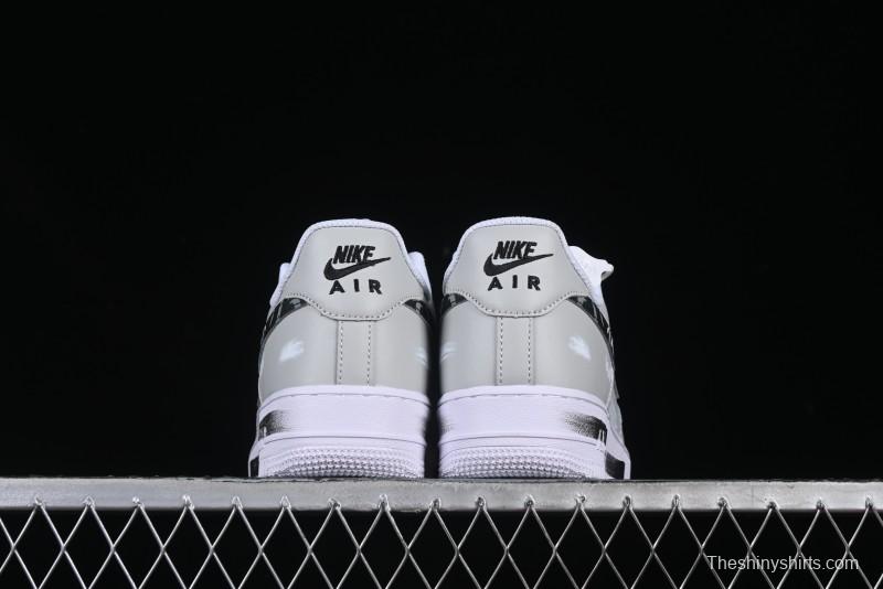 Nike Air Force 1 '07 Low Shadow Knight Grey White Black Casual Sneakers - CW2288-111