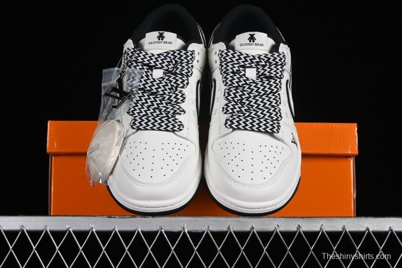 Nike SB Dunk Low LV Collaboration - Beige Black Violent Bear Anniversary High-End Custom Low-Top Casual Skate Shoes - SJ2068-239