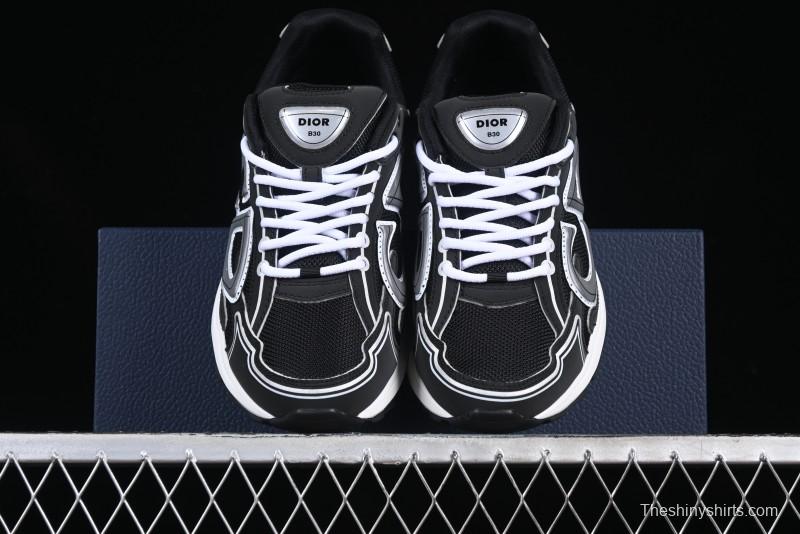 Dior B30 Sneakers with Reflective CD30 Logo and Lightweight Rubber Sole - CD30