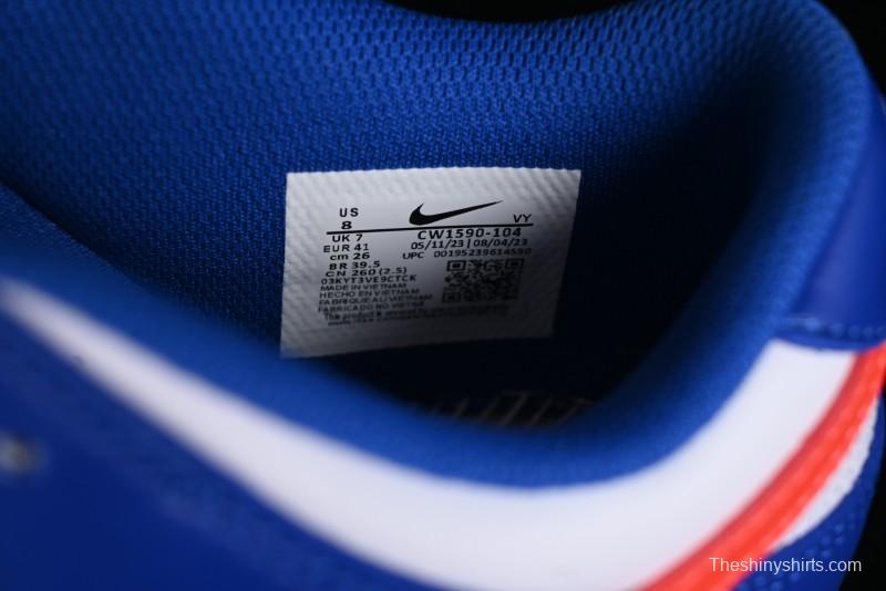 Nike Dunk Low SB Casual Skate Shoes in White Blue Red - CW1590-104